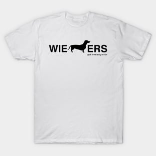 Wieners Dachshund SMOOTH COAT (Black) T-Shirt